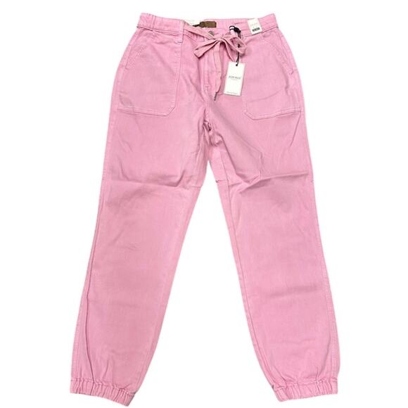 NWT Judy Blue Pink Joggers with tie waist. High Waist. So cute & comfy.Size 13